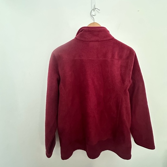 Vintage Fleece Sweater Northern Getaway Fleece Burgundy Cozy New Brunswick - Picture 14 of 14
